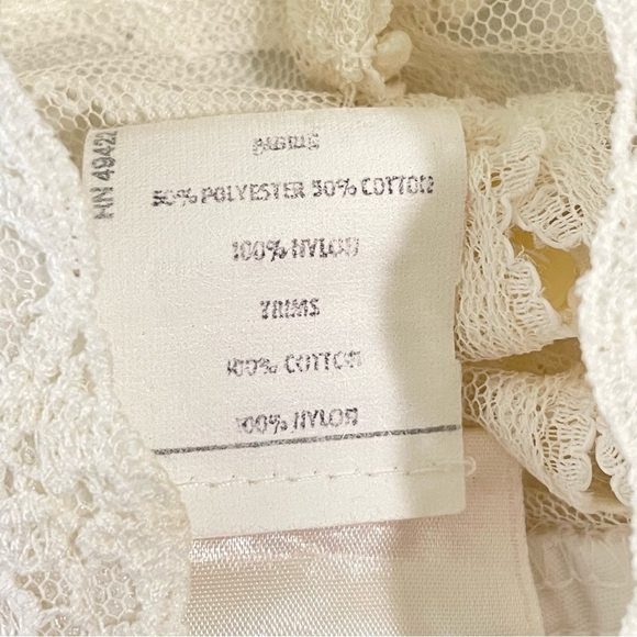 Gunne Sax 70s Vintage Victorian Lace Neck Ruffle Yoke Blouse White XXS - XS - Picture 13 of 13